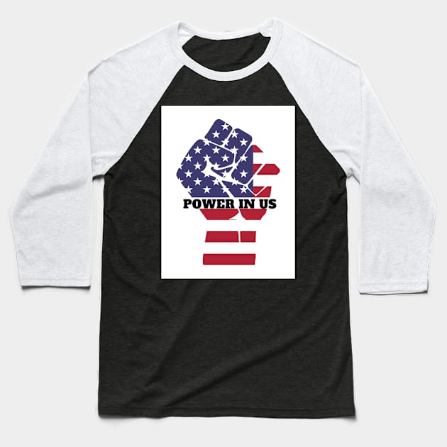 Power in US Baseball T-Shirt by Ernstar 